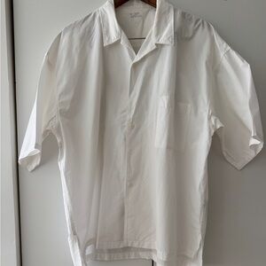 Oversized White Men's Shirt